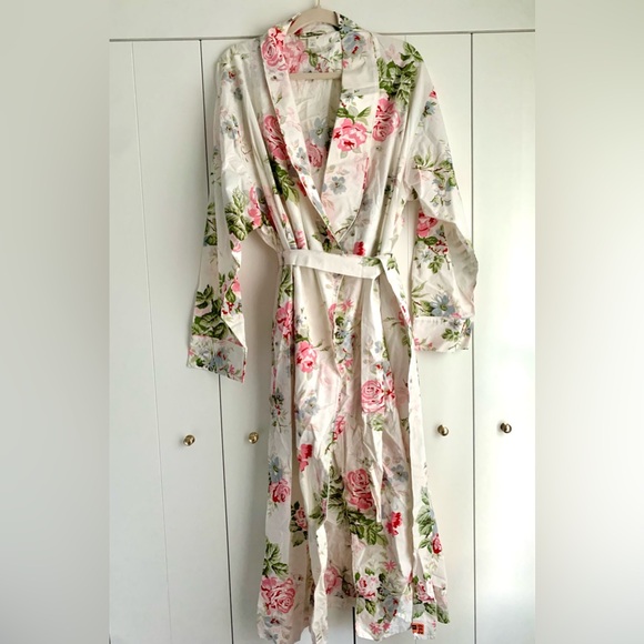 Vintage‎ Victoria’s Secret 3 Piece Pajama Set Robe Floral Y2K 90s Size XL - Picture 8 of 11